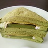 ファミマ　抹茶プリンのケーキサンド