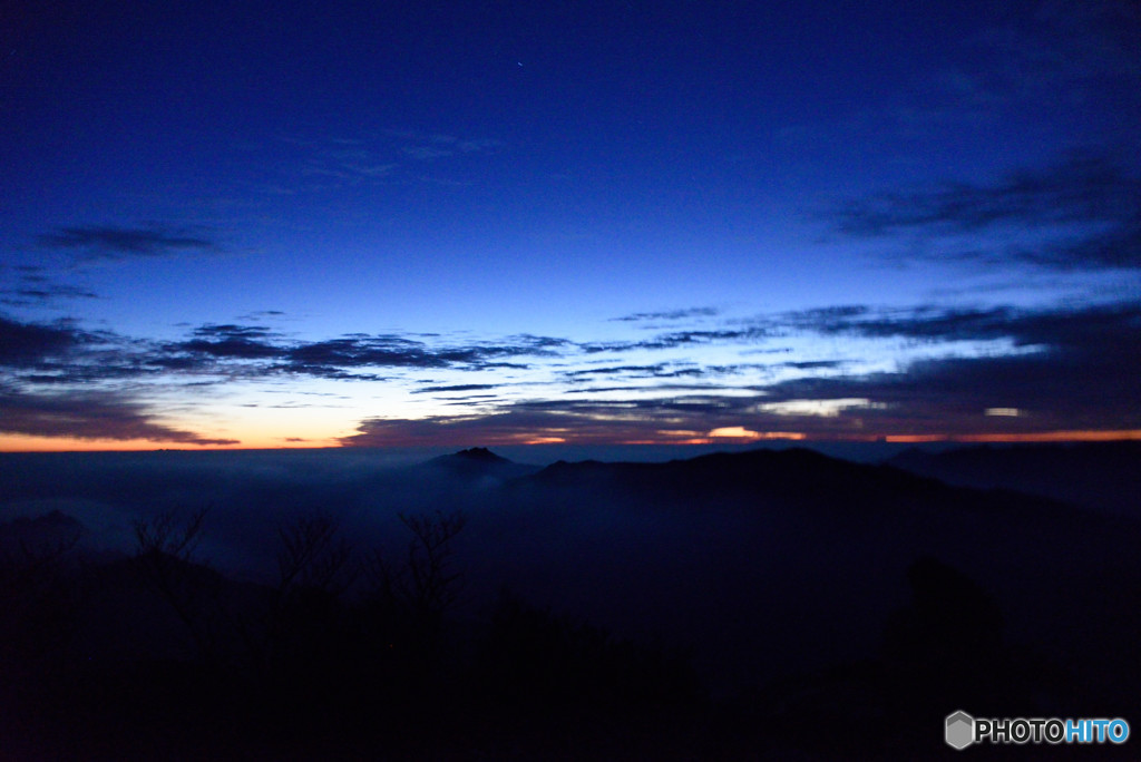 祖母山　夜明け1