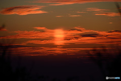 祖母山　夕日2