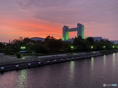 帰宅途中の夕焼け