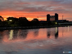 仕事帰りの夕景