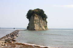 日本の風景　島が流れ着いたー！