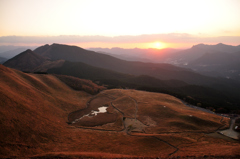 夕日と曽爾高原