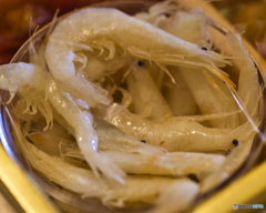 御節料理の中にシロエビ・・・。