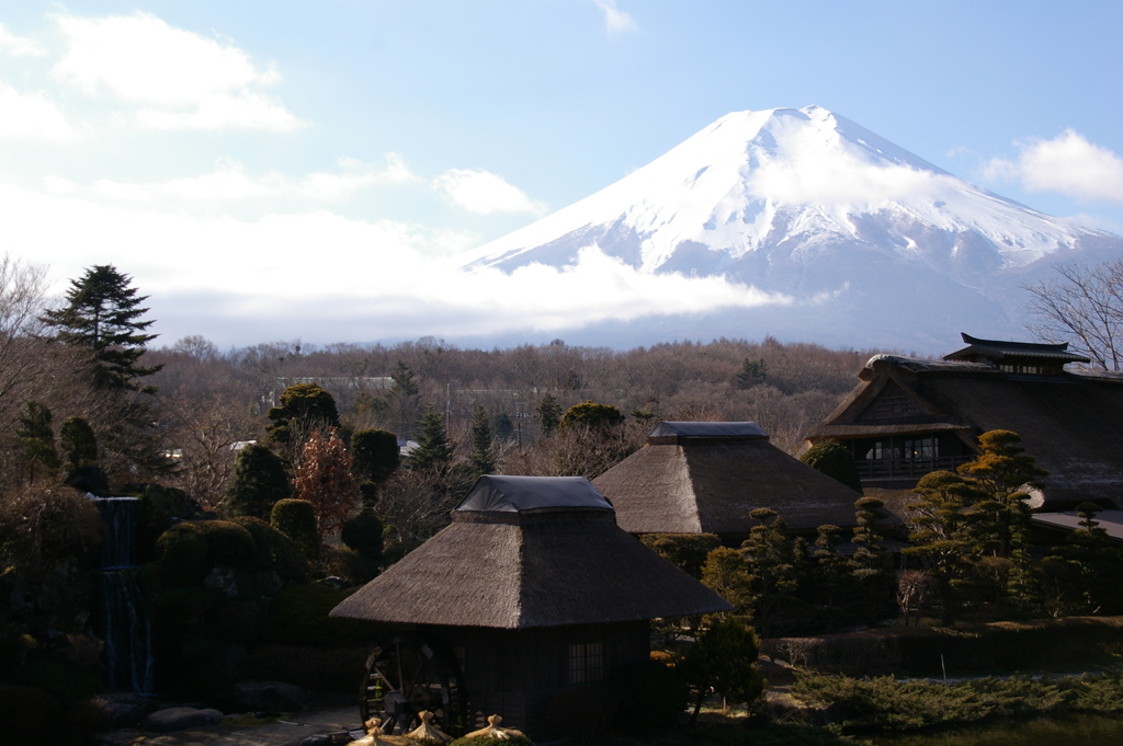 忍野八海からの富士山