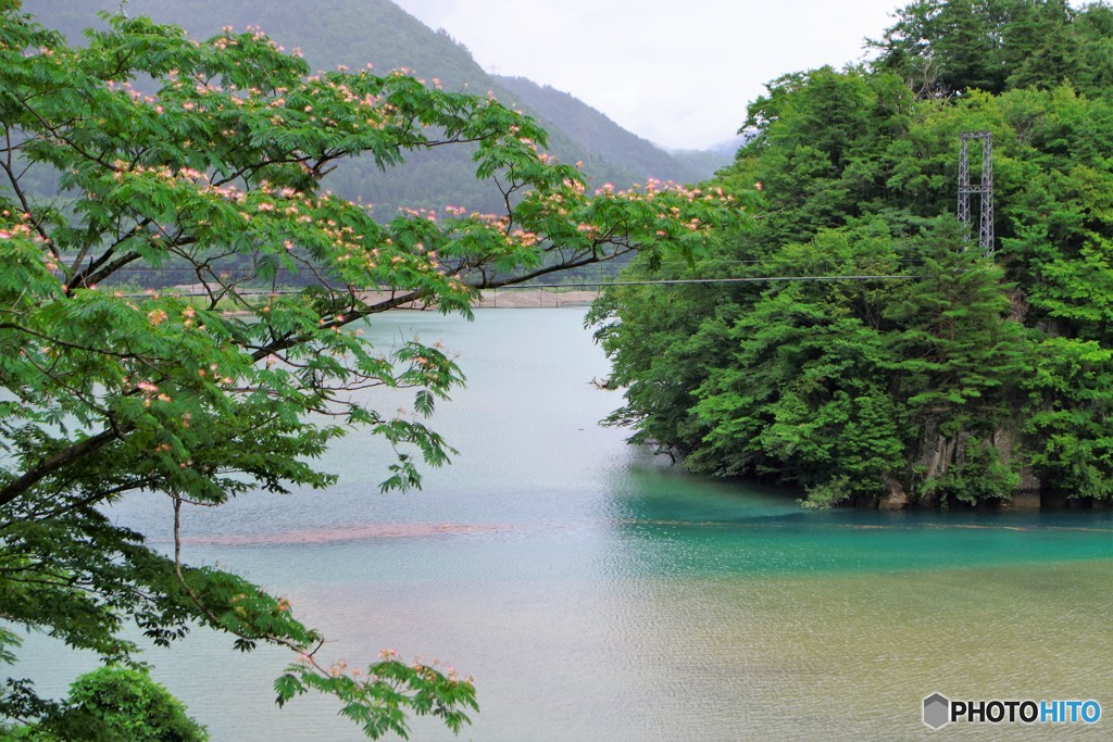 ダム湖と吊り橋2