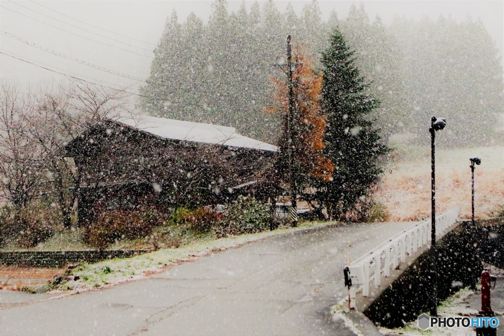 白川村初雪1（ペンタックス　APS-C）