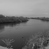 雪景色　川