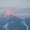 朝焼けの磐梯山