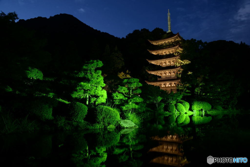 瑠璃光寺の夜