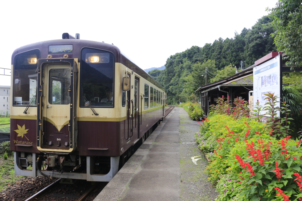 わたらせ渓谷鉄道神戸駅にて