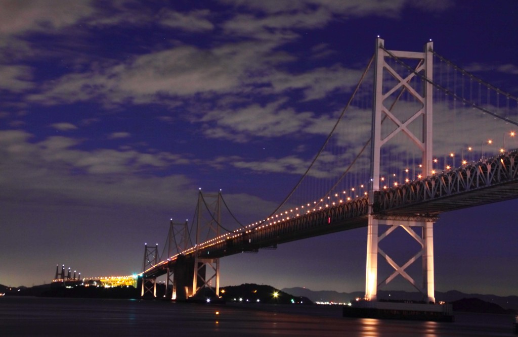 瀬戸大橋の夜景