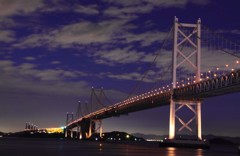 瀬戸大橋の夜景