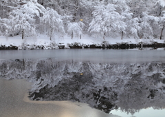 新雪の水鏡-2