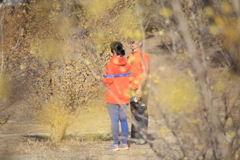 ロウバイとペアルック