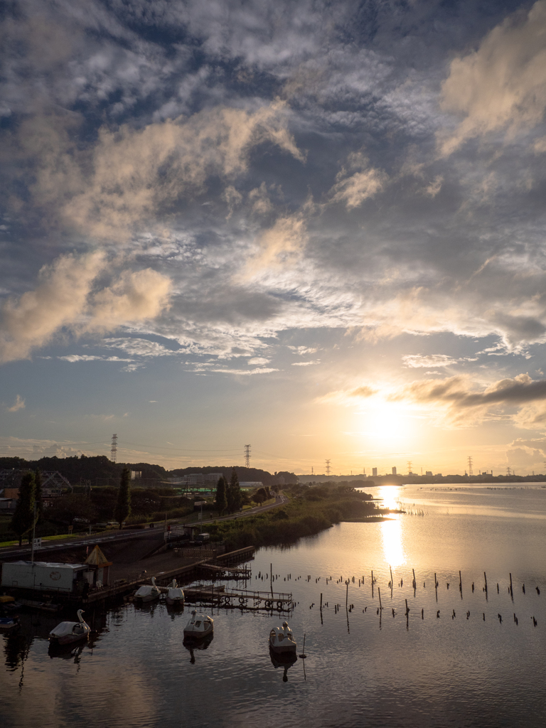 手賀沼夕景