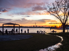 手賀沼夕景