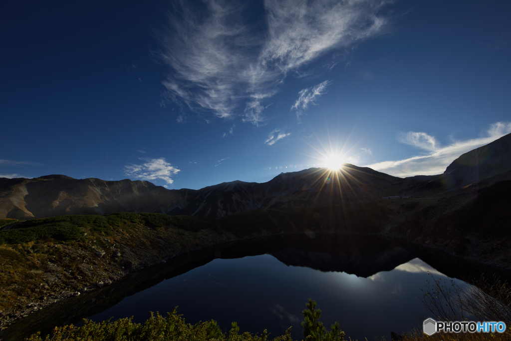 みくりが池、日の出