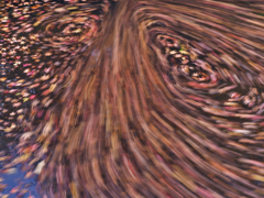 マンモスの目を描く