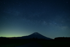 星空と富士山