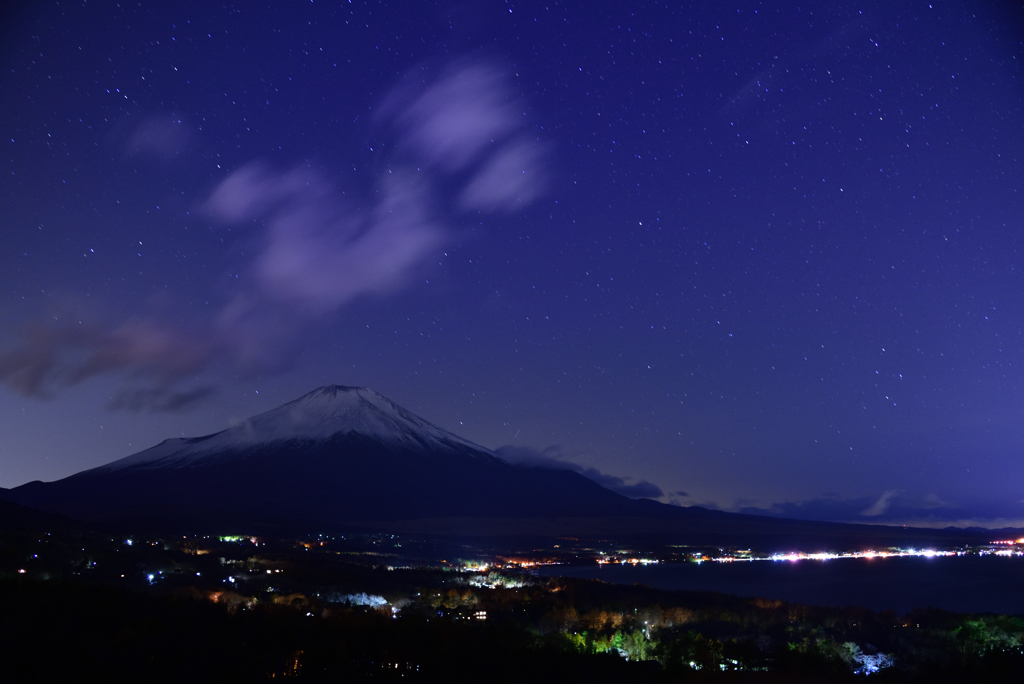 富士山と夜景