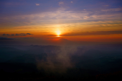 夕暮れの岩木山2