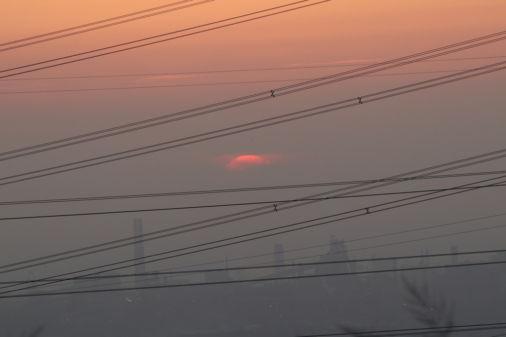 黃昏夕陽落下