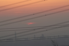 黃昏夕陽落下
