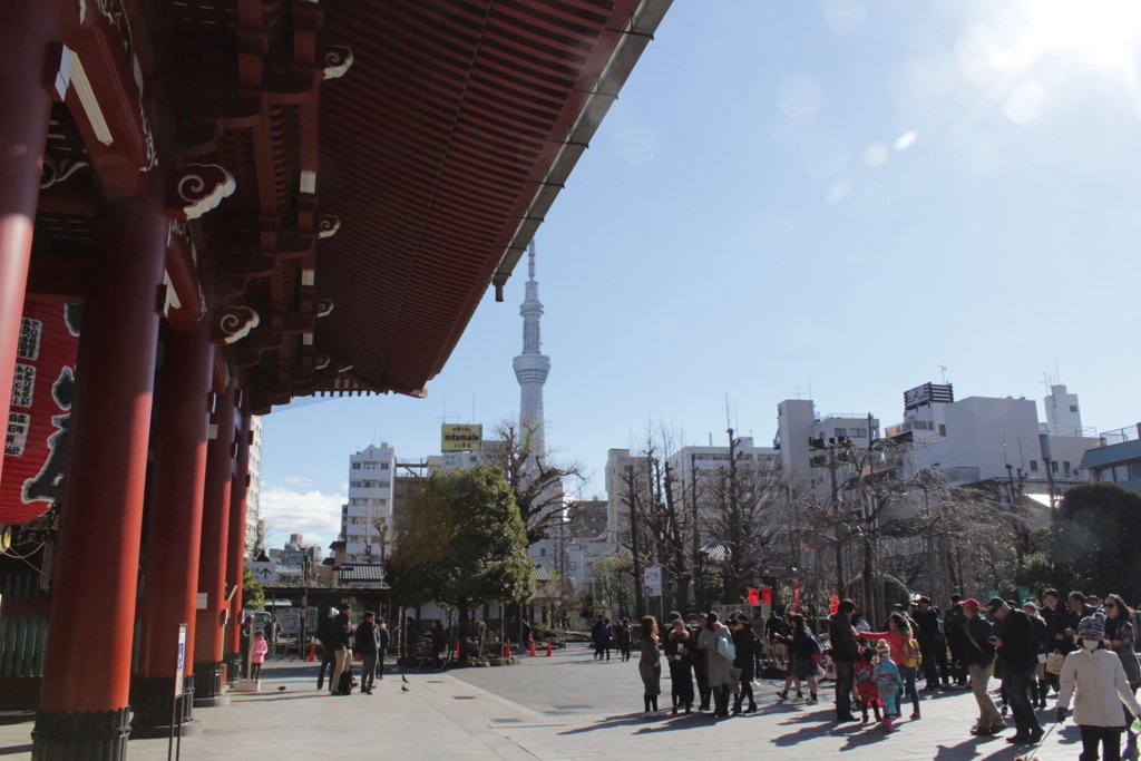 浅草寺とスカイツリー