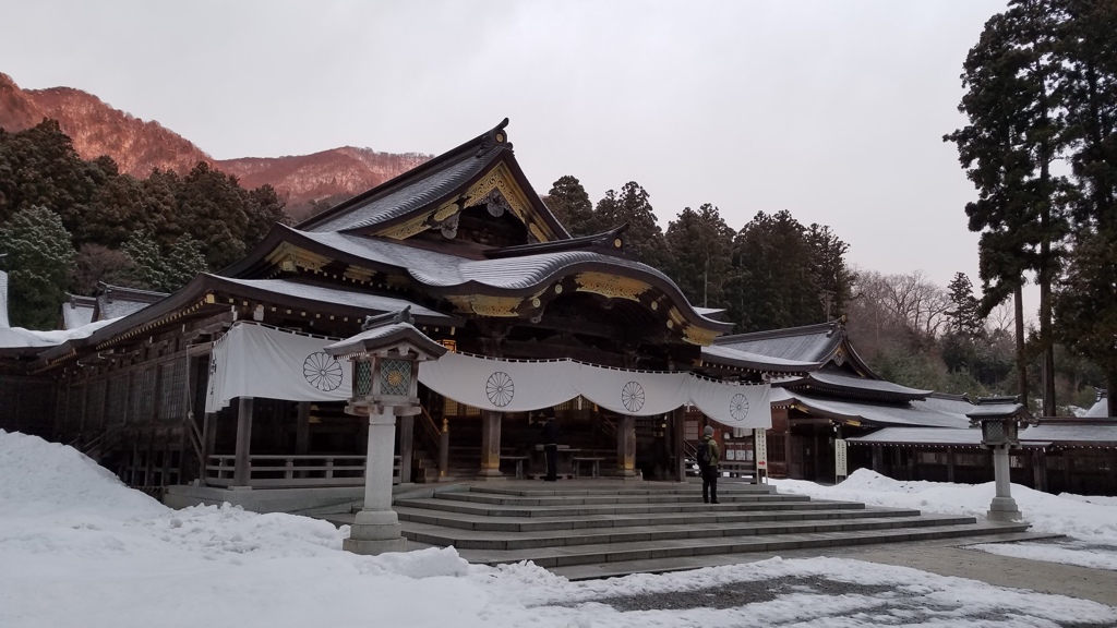 新潟県西蒲原郡弥彦村　弥彦神社　2017/1/22
