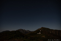 北天の星空、茶臼岳より