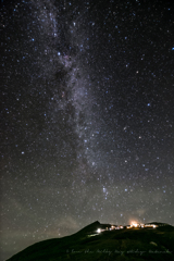 ８月、北天の星空