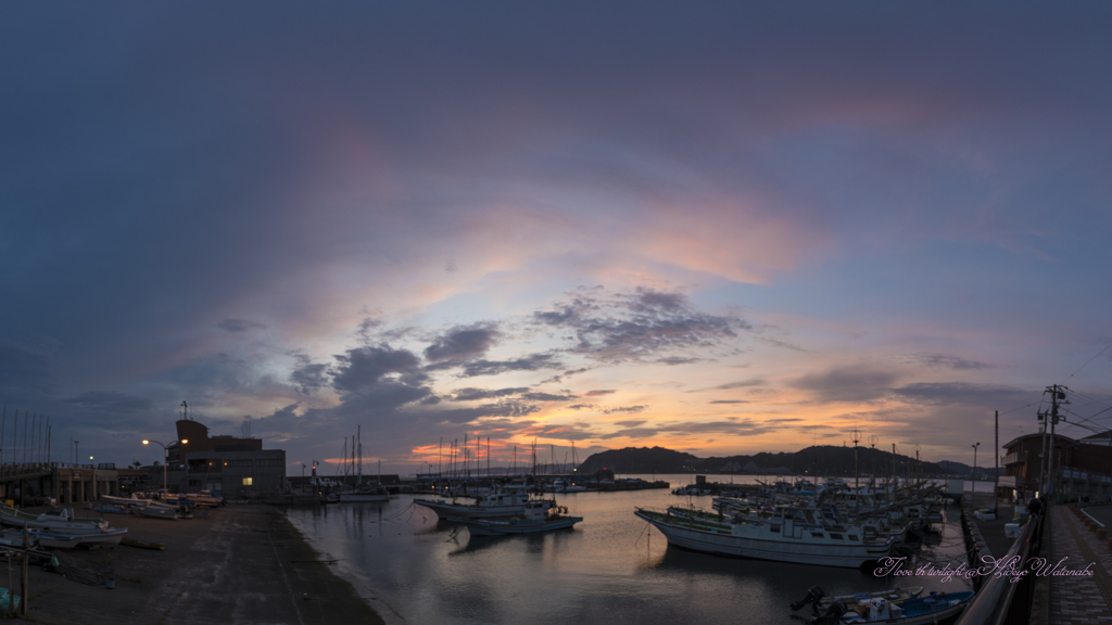 夏、逗子漁港で夕涼み