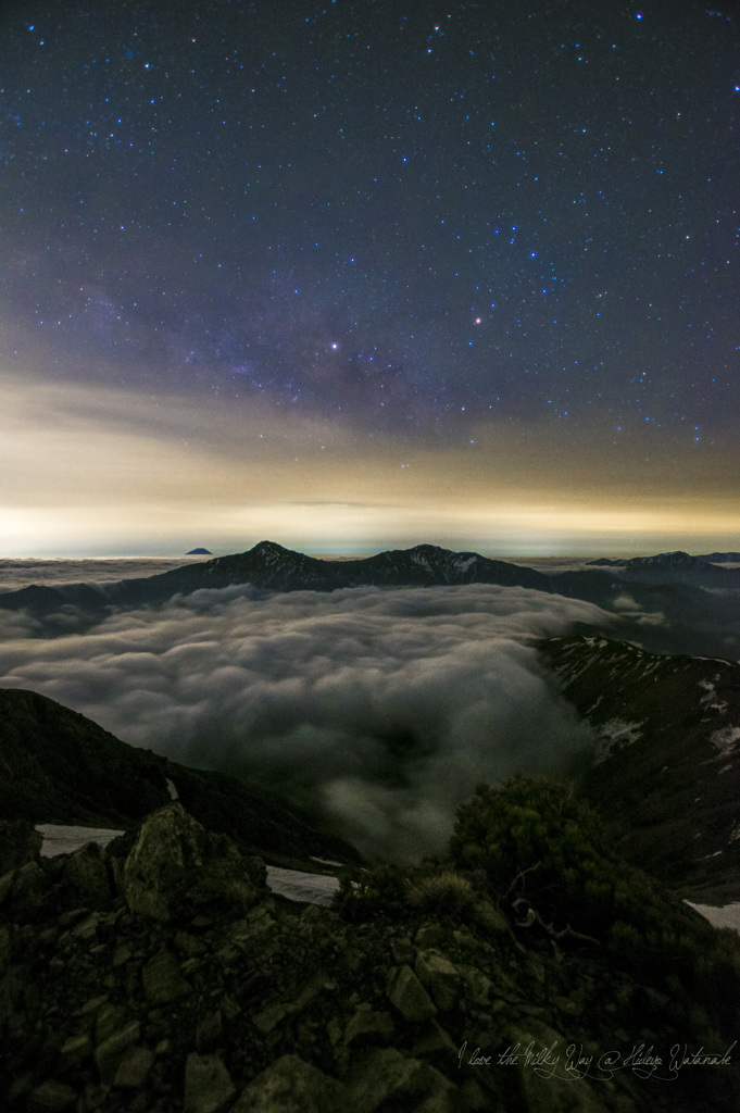 白峰三山の夜景