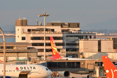 夕刻の関空展望ホール