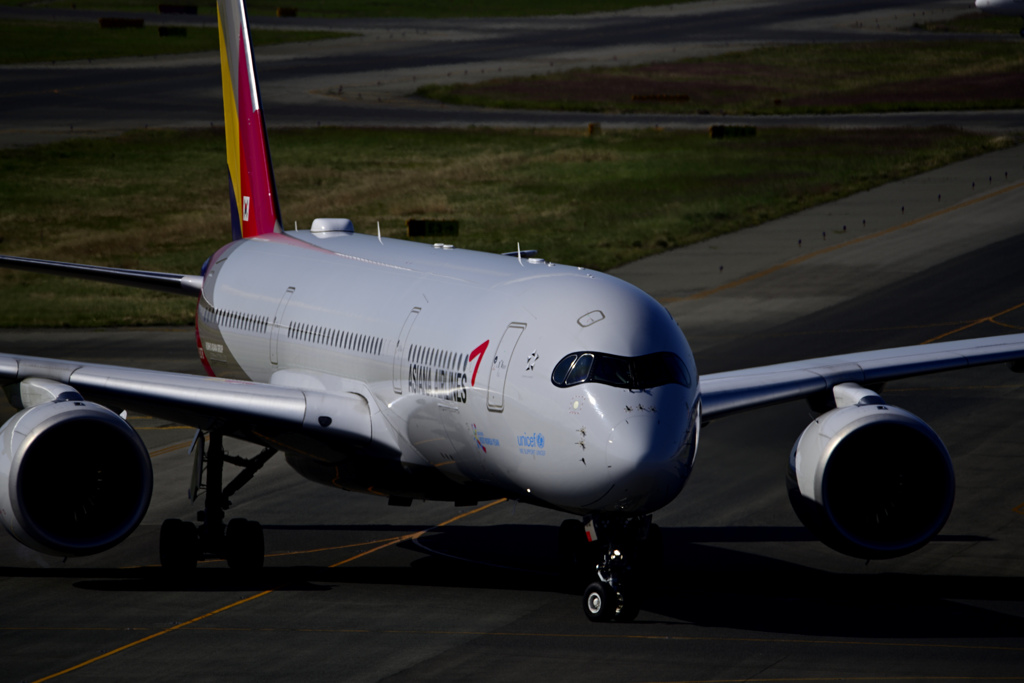 A350増えましたね、Asiana