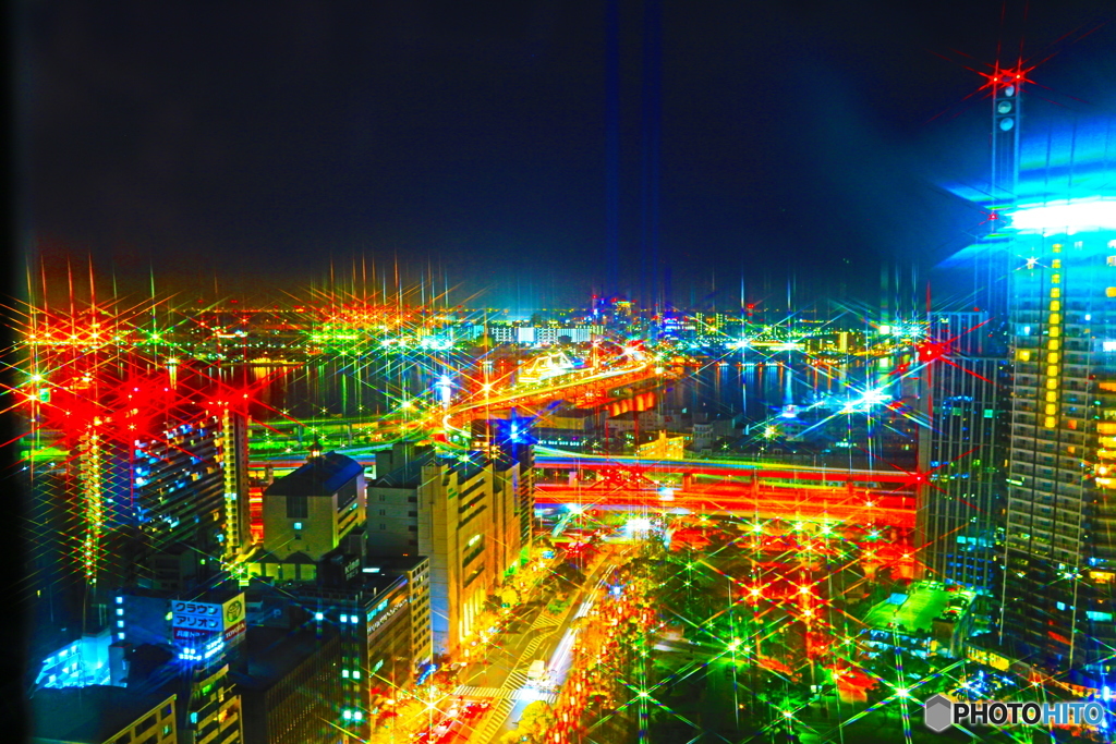 神戸市役所から見た夜景