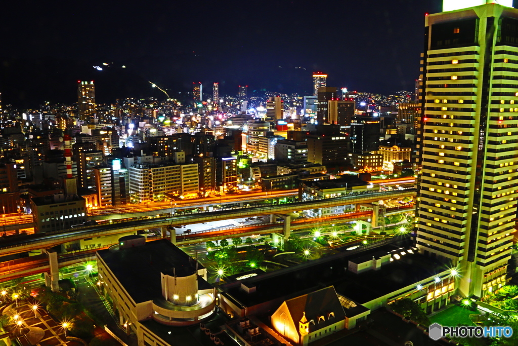 神戸ポートタワーから見た夜景