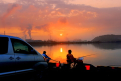 日の出の釣り