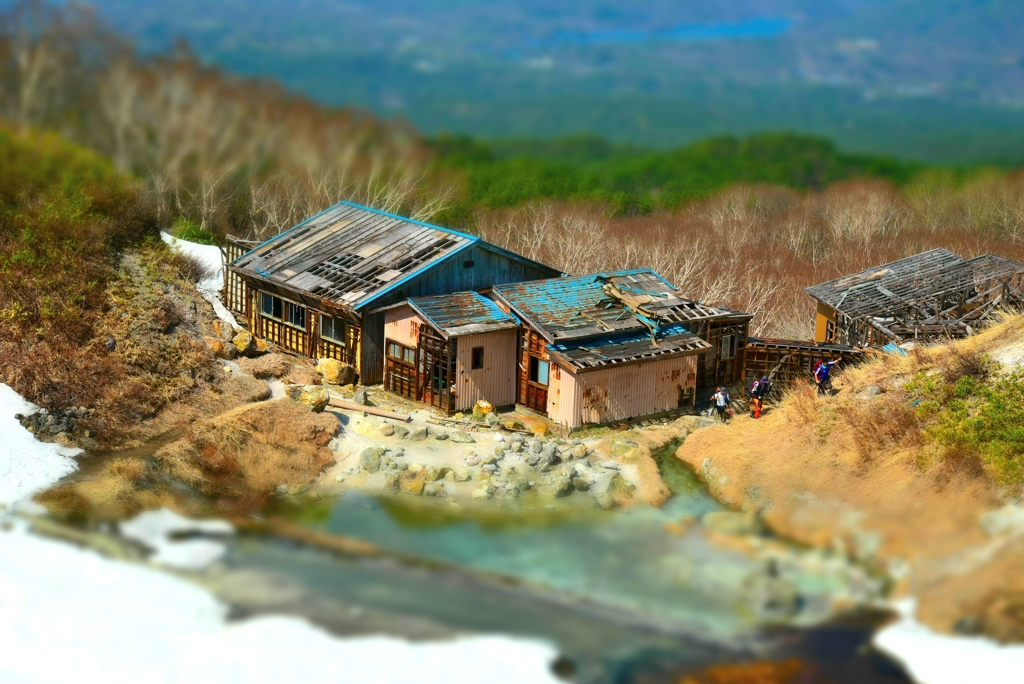 会津磐梯山麓の中ノ湯跡