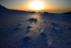 蔵王熊野岳・夜明けの雪原
