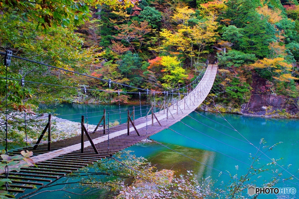 寸又峡　夢の吊橋