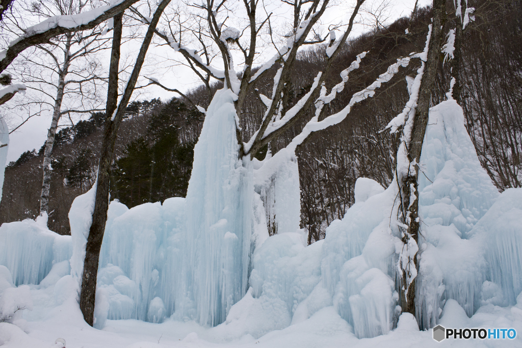 飛騨高山　秋神温泉　氷点下の森