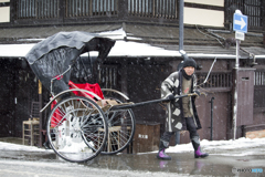 飛騨高山 宮川中橋の人力車