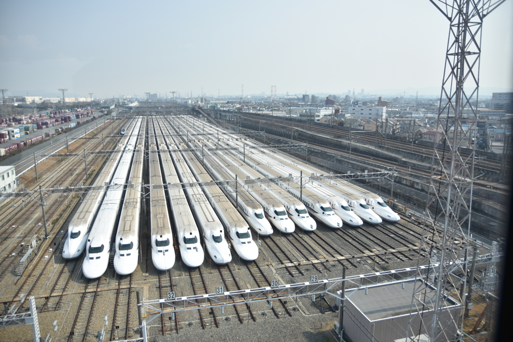 新幹線の車両基地
