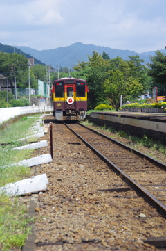 わたらせ渓谷鉄道、花輪駅にて（下り）