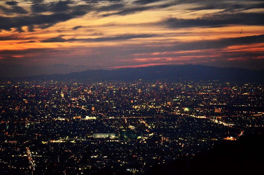生駒山頂から
