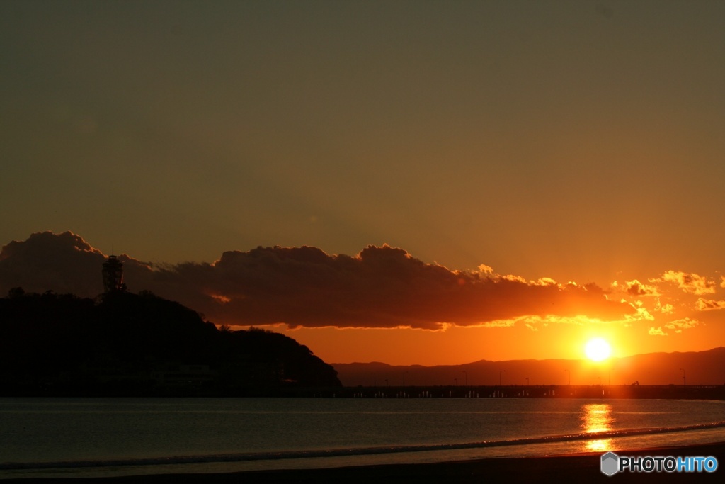 夕日