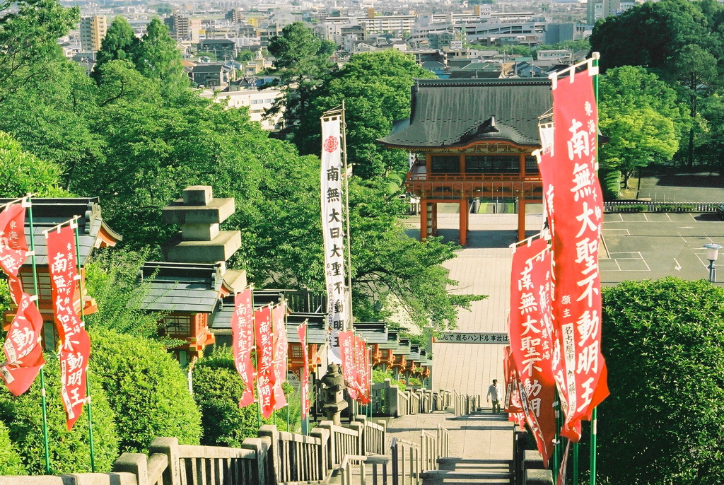 成田山階段（上から）