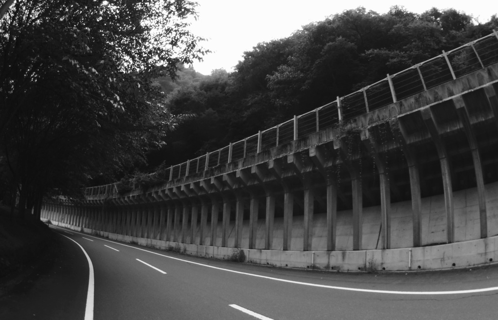 曲がりくねった道